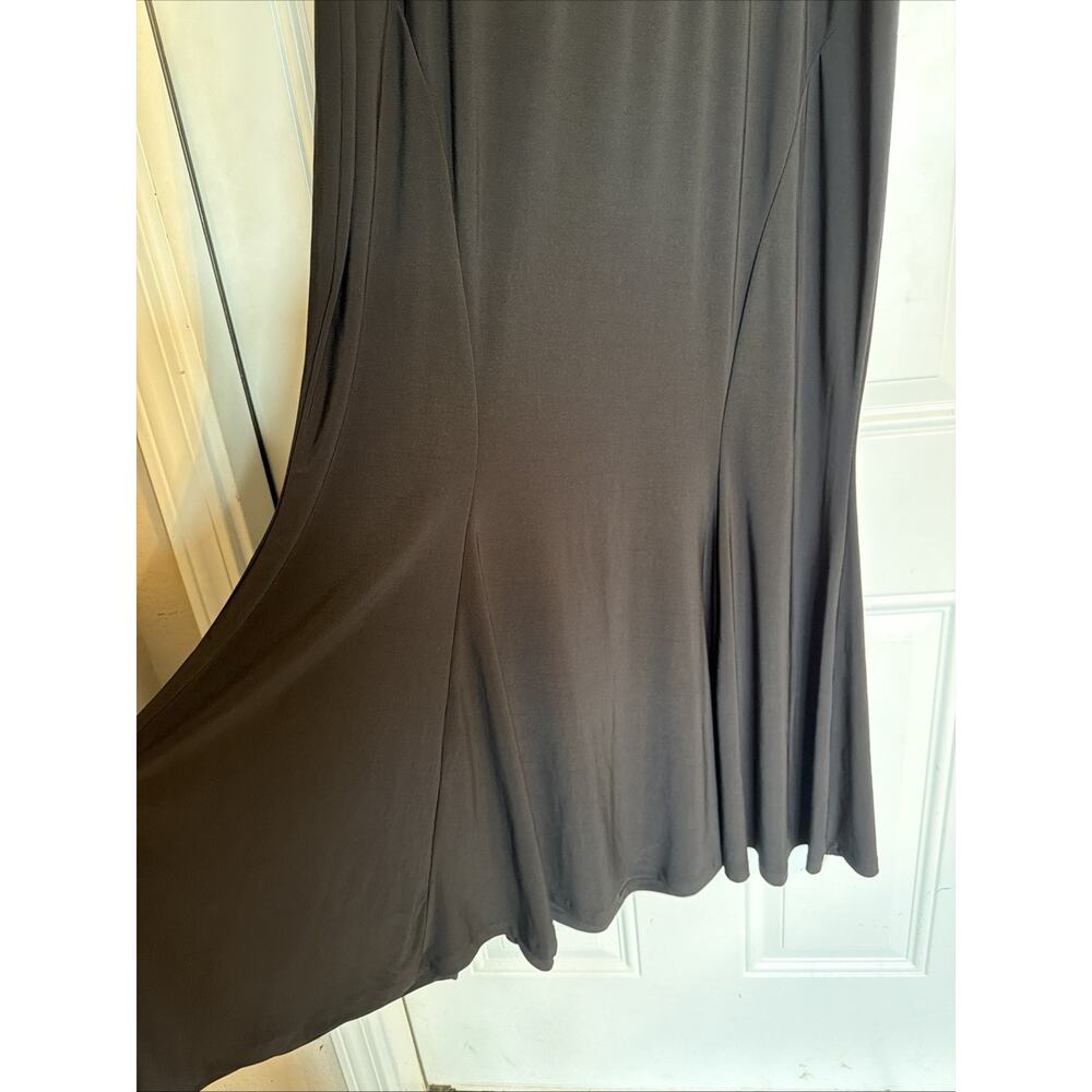 ND New Directions Elastic Waist Maxi Skirt Pockets Black Size 1X - Picture 2 of 7